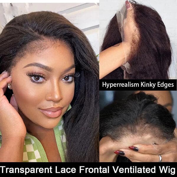 Transparent lace frontal wig