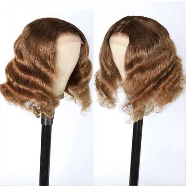 Ombre Brown Highlight Body Wave Bob Wig