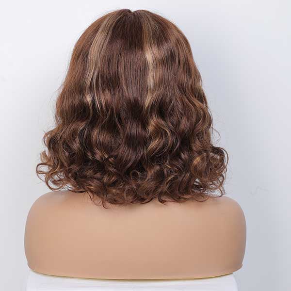 Ombre Brown Highlight Body Wave Bob Wig