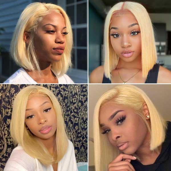 613 Blonde Wig Short Bob Wigs