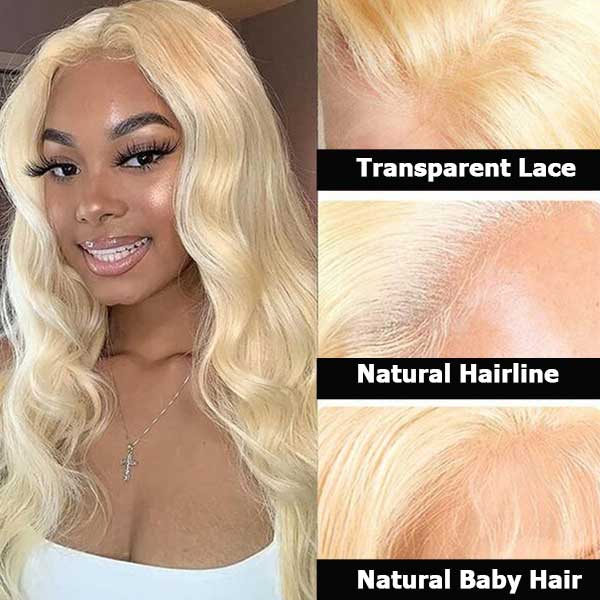 613 Blonde Wig Body Wave 4X4 Lace Closure Wig