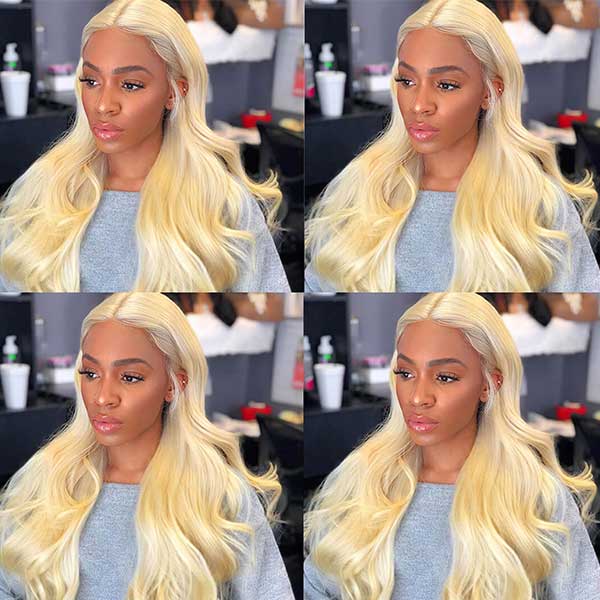 613 Blonde Wig Body Wave 4X4 Lace Closure Wig