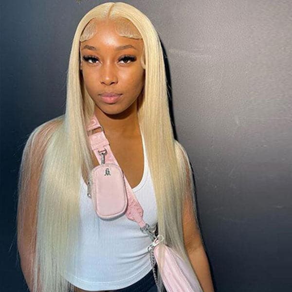 613 Blonde Straight 4x4 Lace Closure Wig