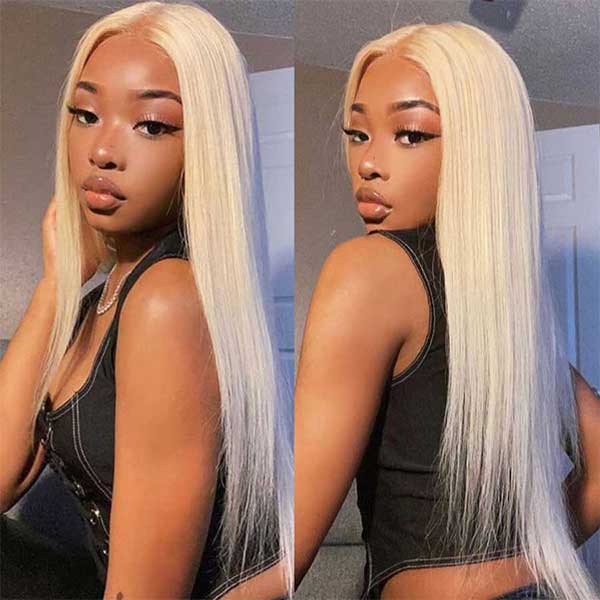 613 Blonde Straight 4x4 Lace Closure Wig