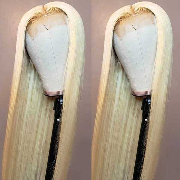 613 Blonde Straight 4x4 Lace Closure Wig