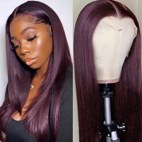 Dark Purple Lace Front Wig