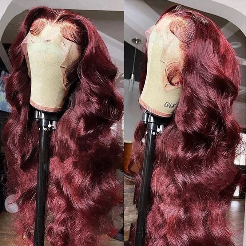 Body Wave Burgundy 99J 13X4 Lace Front Wig