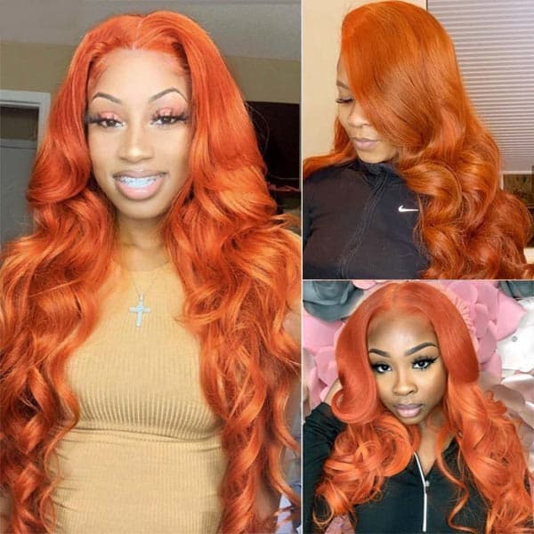 Body Wave Ginger Wig Human Hair Wigs
