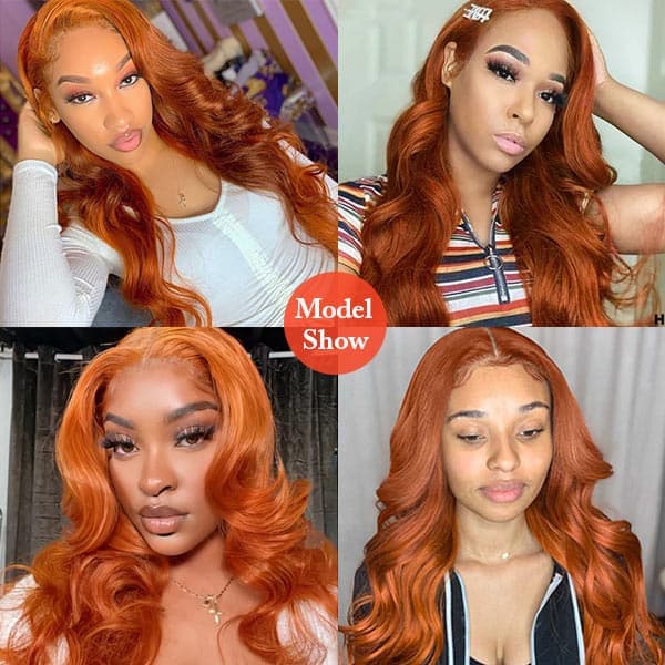 Ginger Orange 4X4 Lace Closure Wig