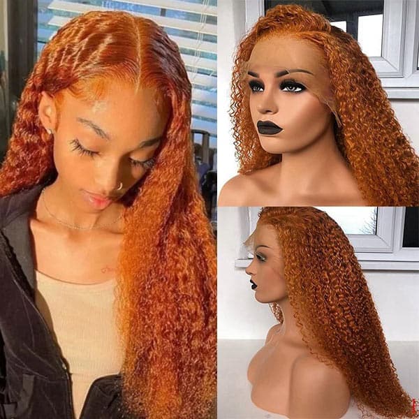 Orange Ginger 4x4 Lace Closure Wig