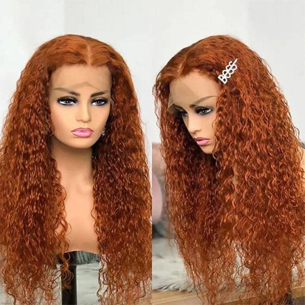 Oxeyegirl Ginger Wig Orange Water Wave Wig