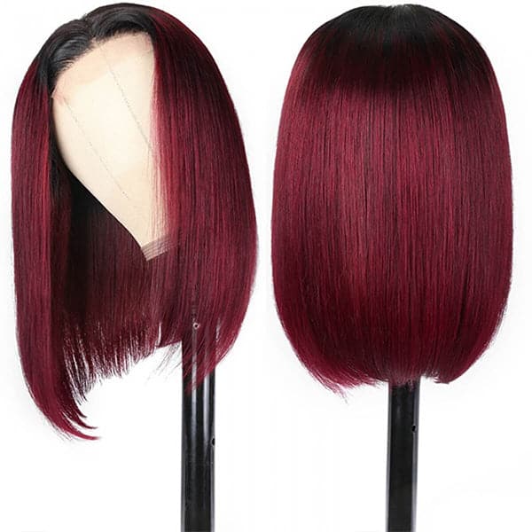 Striaght Burgundy 4x4 Lace Closure Wig