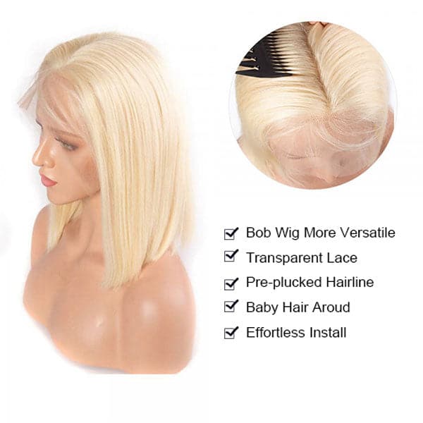 Straight 613 Blonde Bob Wig