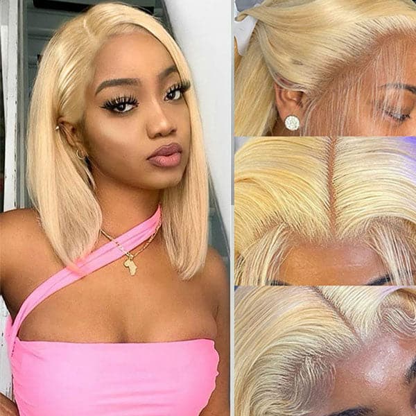 Straight 613 Blonde Bob Wig