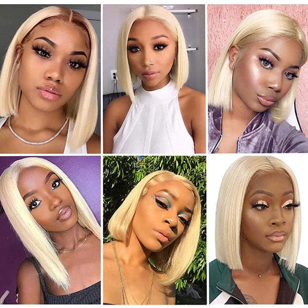 Straight 613 Blonde Bob Wig