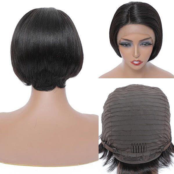 Straight T Part Lace Wig Short Bob Wigs