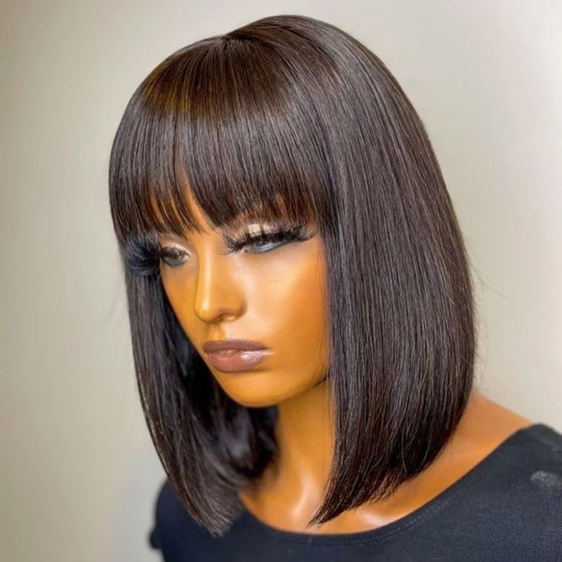 Short Bob Wig With Bangs